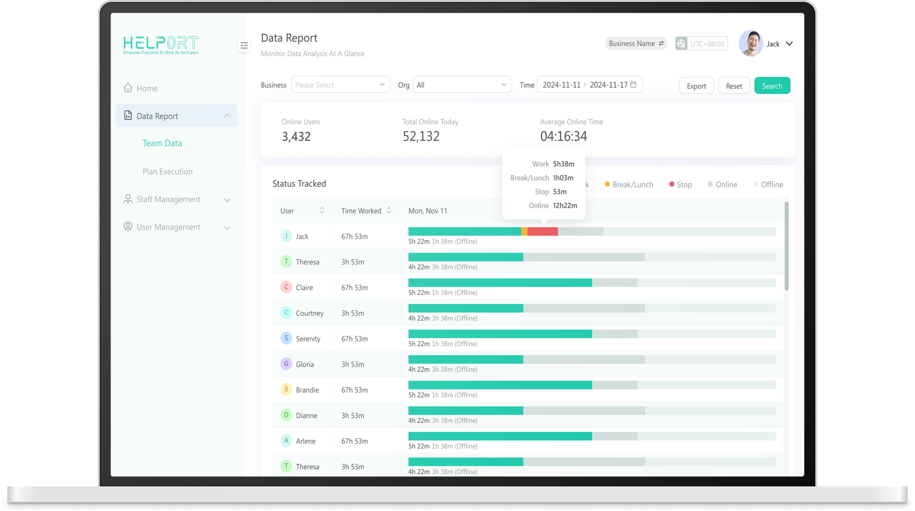 Helport Remote Dashboard